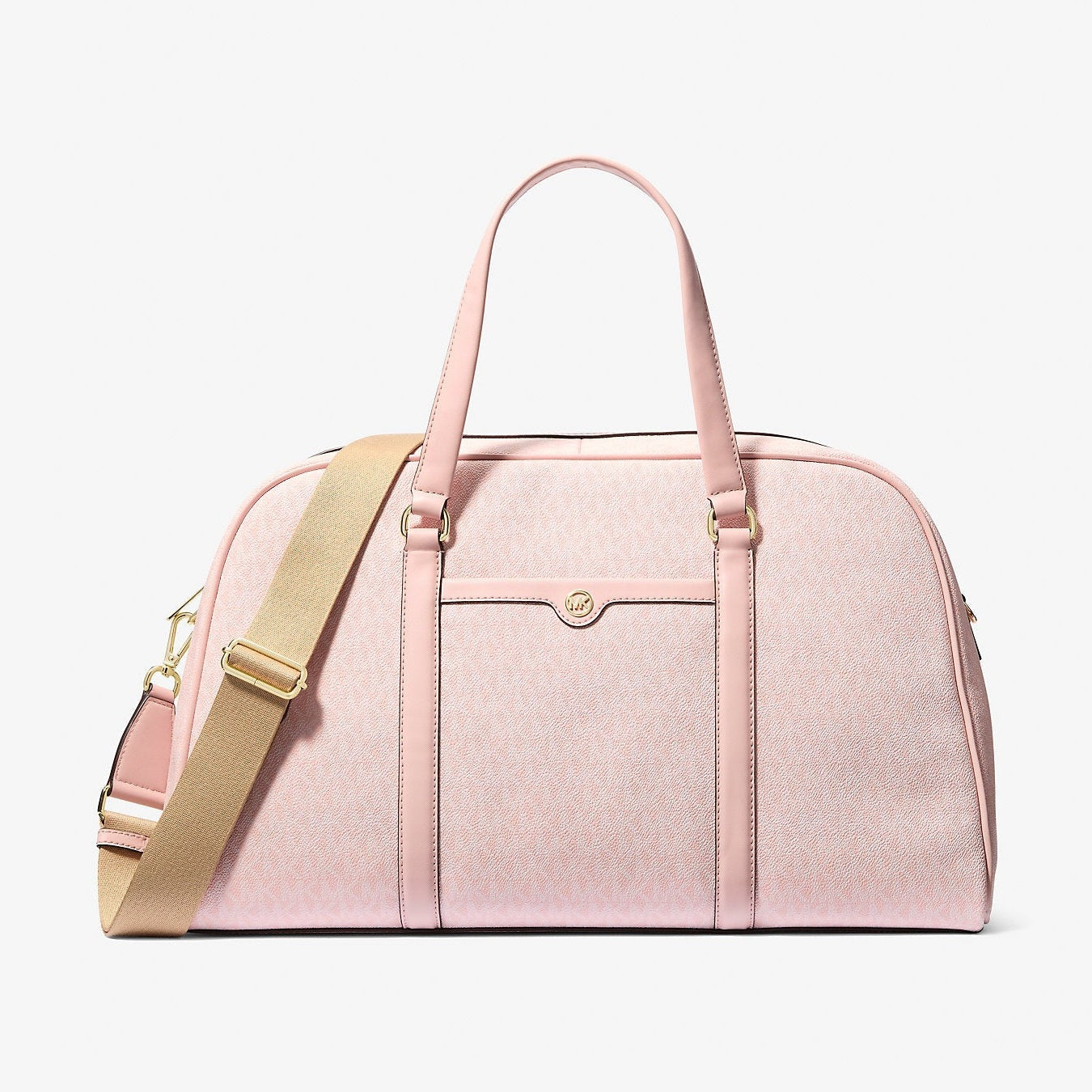 Michael Kors Jet Set Travel Extra-Large Signature Logo Weekender Bag Lt Powder Blush