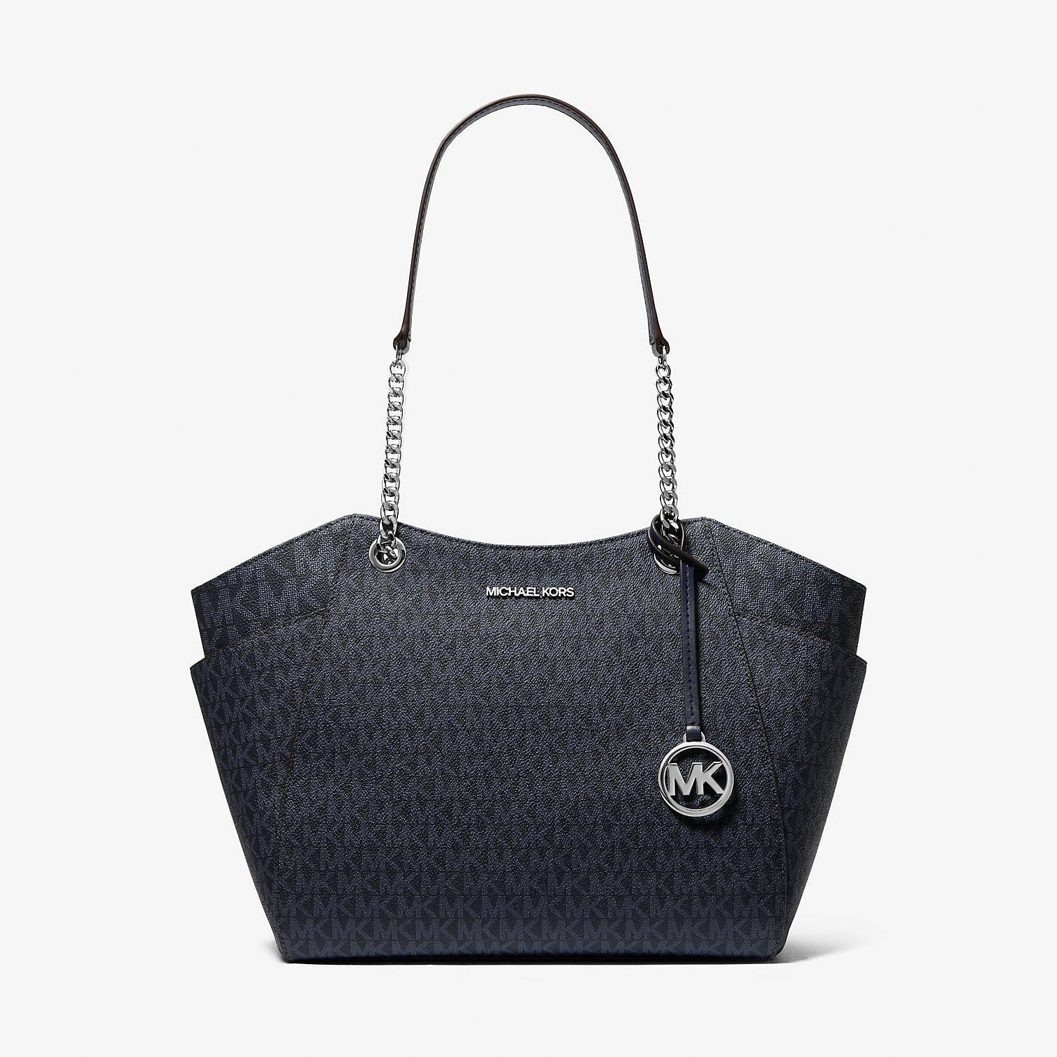 Michael Kors Jet Set Large Signature Logo Shoulder Bag Admiral