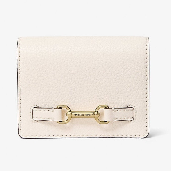 Michael Kors Carson Small Pebbled Leather Wallet Lt Cream