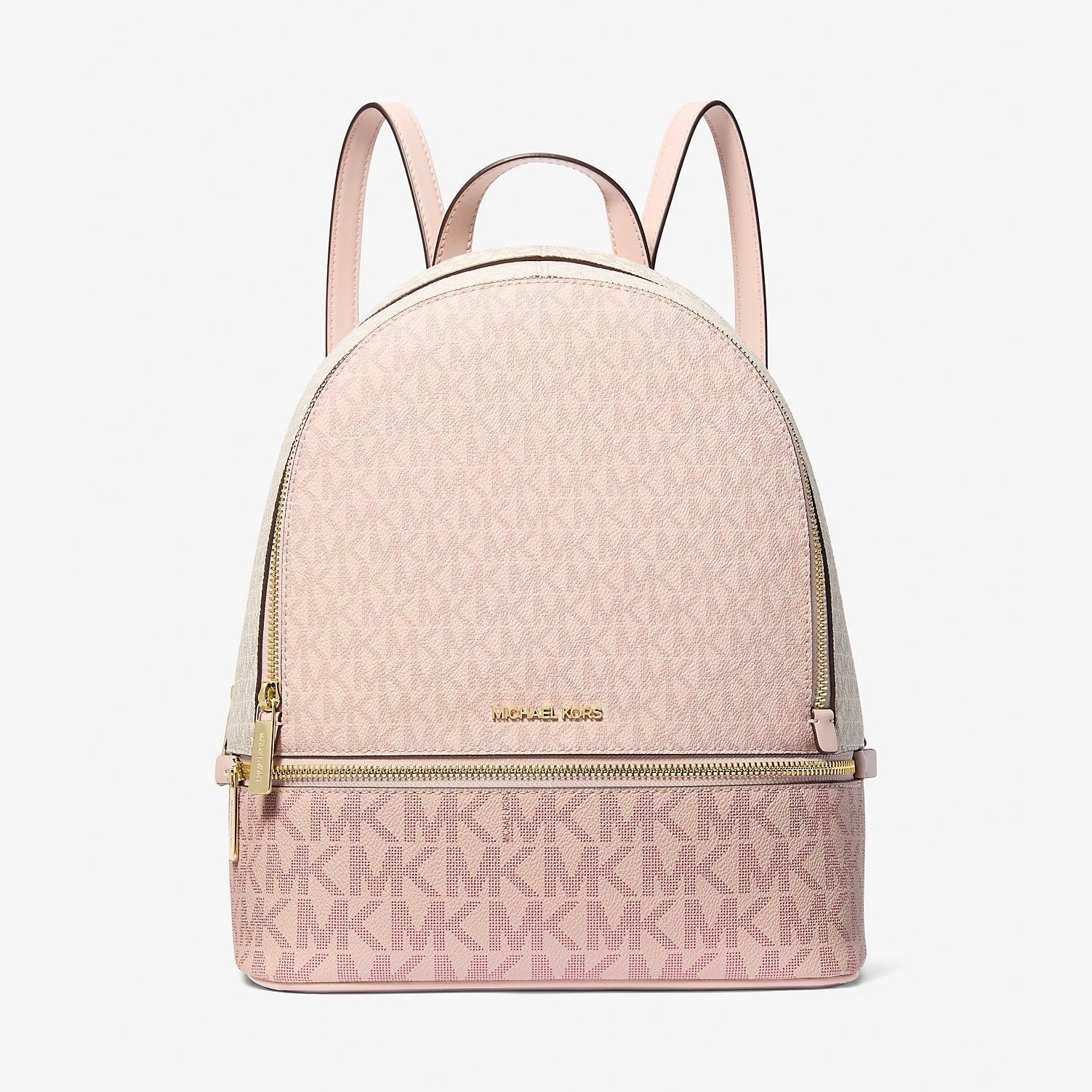 Michael Kors Rhea Medium Color-Block Signature Logo Backpack Pwd Blsh Mlt