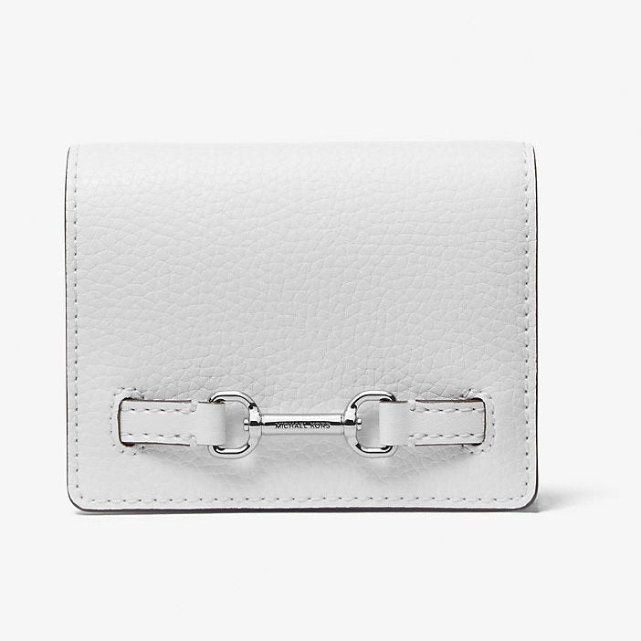 Michael Kors Carson Small Pebbled Leather Wallet Optic White