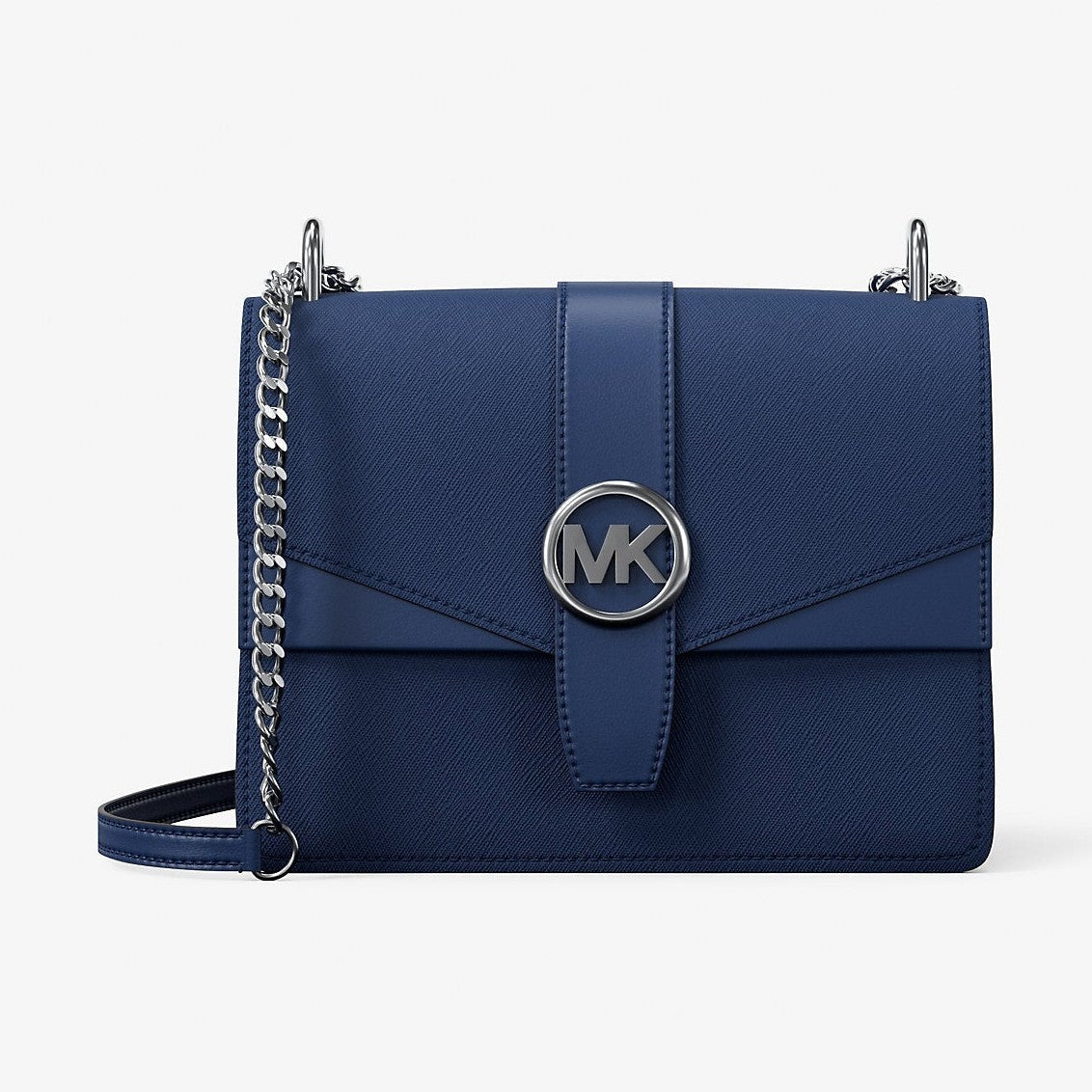Michael Kors Greenwich Small Saffiano Leather Crossbody Bag Galaxy Blue