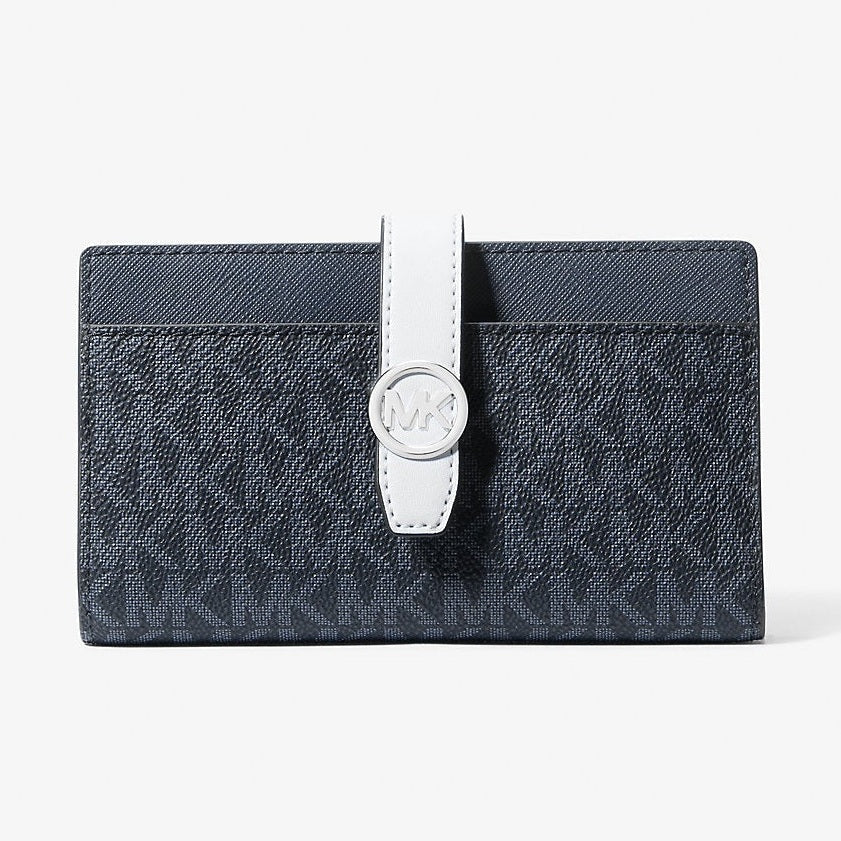 Michael Kors Greenwich Medium Signature Logo Wallet Admirl Multi