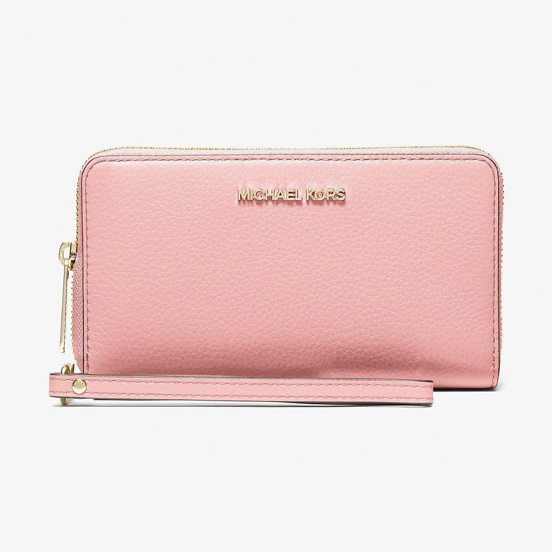 Michael Kors Large Pebbled Leather Smartphone Wristlet Powder Blush