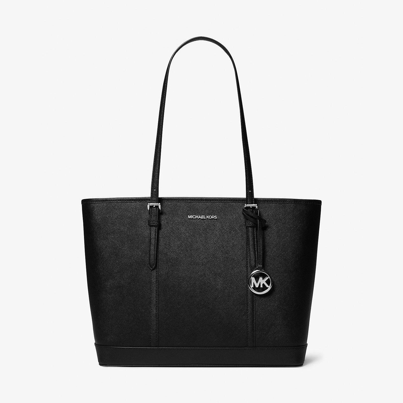 Michael Kors Jet Set Travel Large Saffiano Leather Tote Bag Black