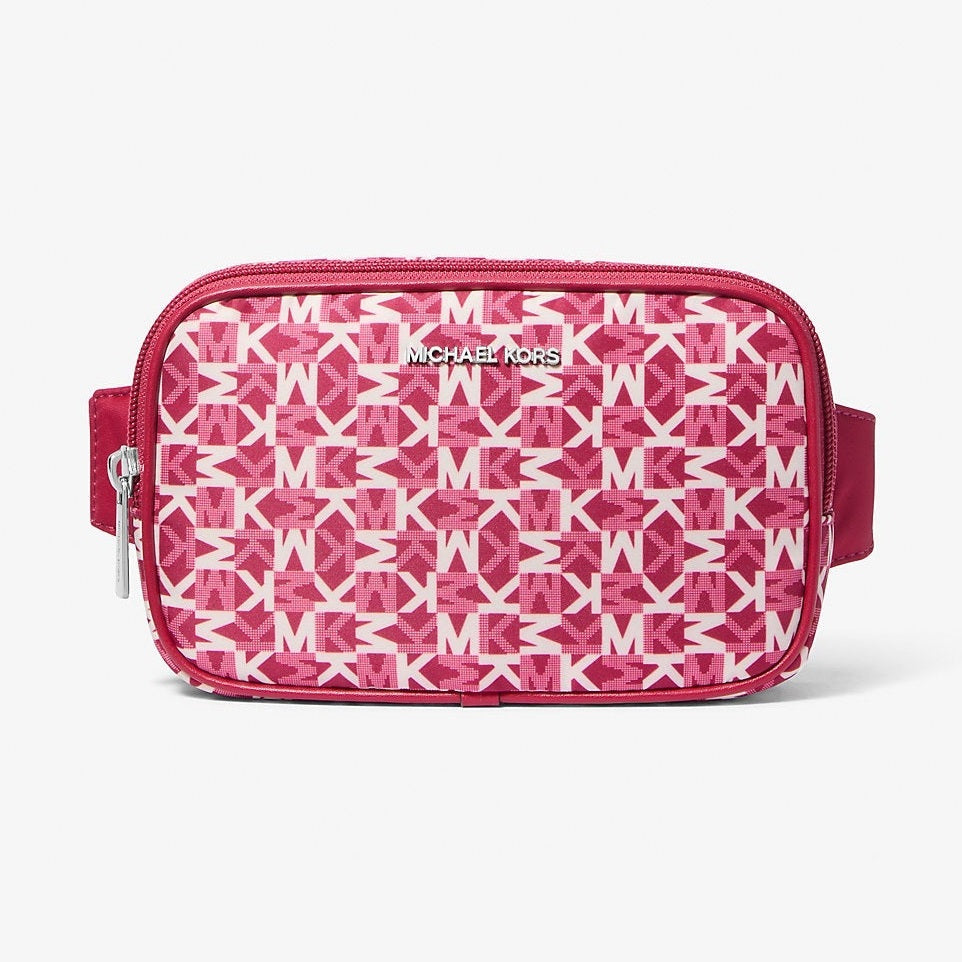 Michael Kors Khai Small Logo Printed Sling Pack Dk Raspberry