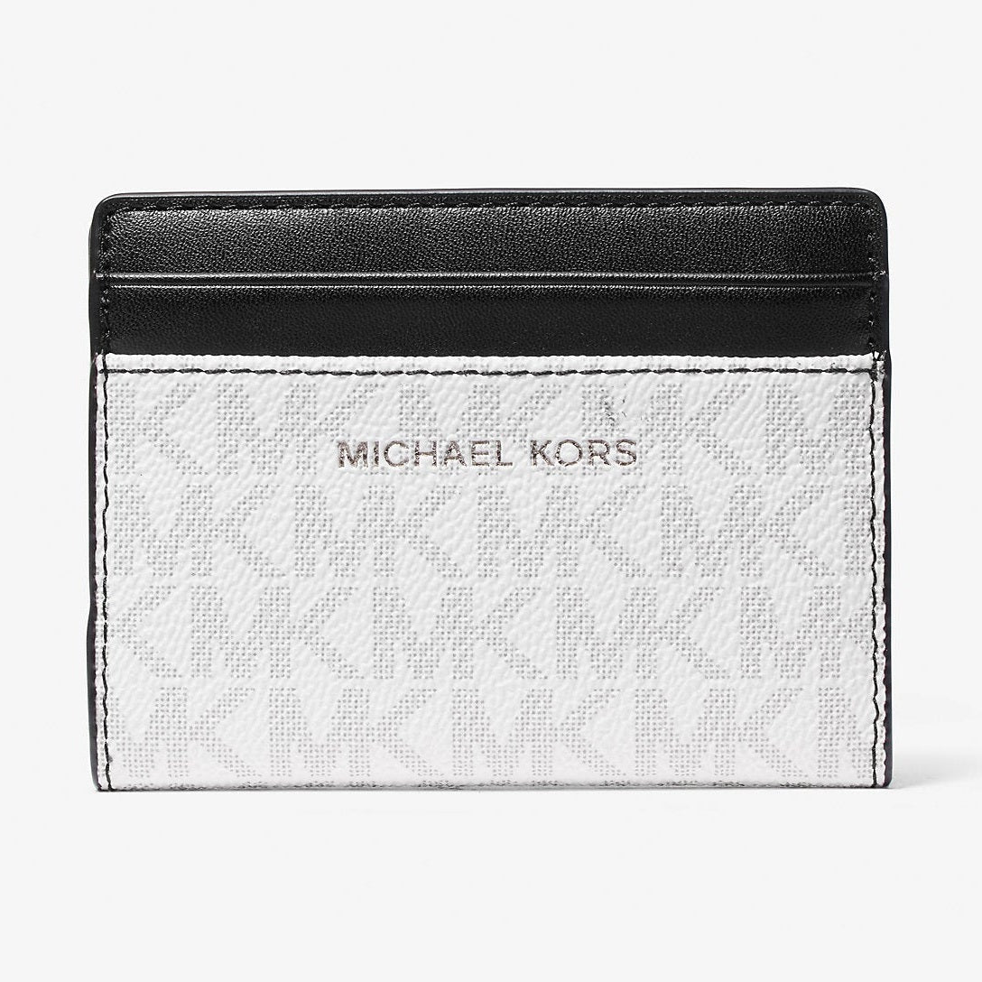 Michael Kors Cooper Signature Logo Bi-Fold Wallet Bright Wht