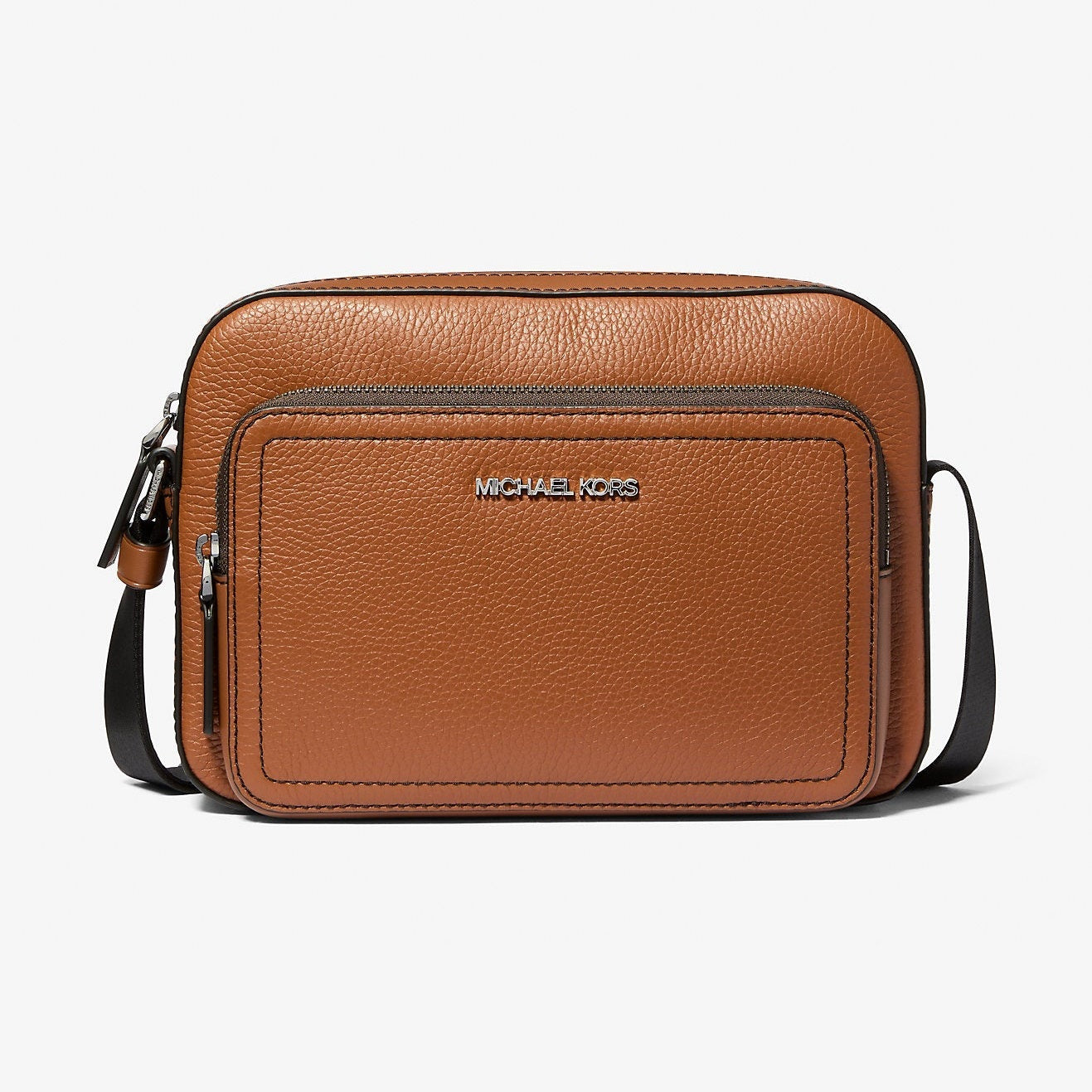 Michael Kors Cooper Pebbled Leather Utility Crossbody Bag Luggage