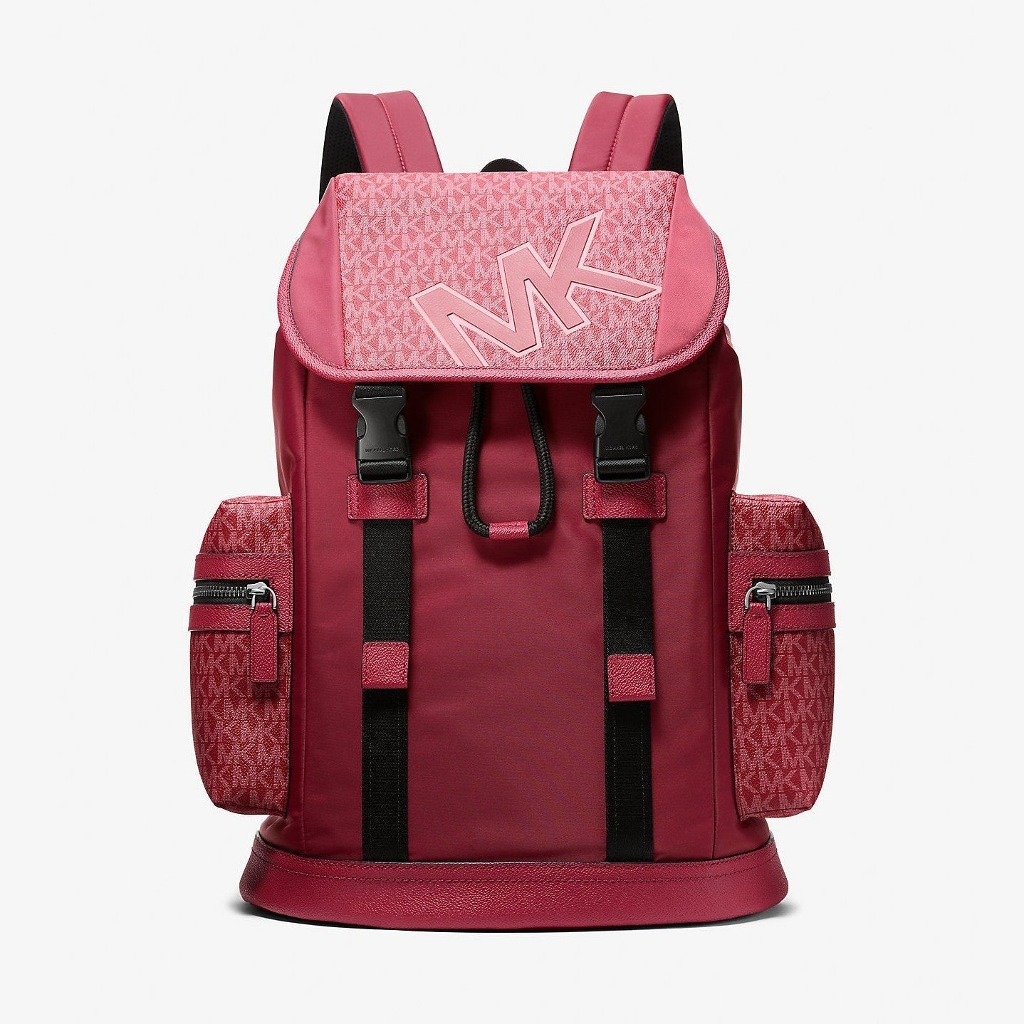 Michael Kors Cooper Signature Logo and Nylon Backpack Cherry
