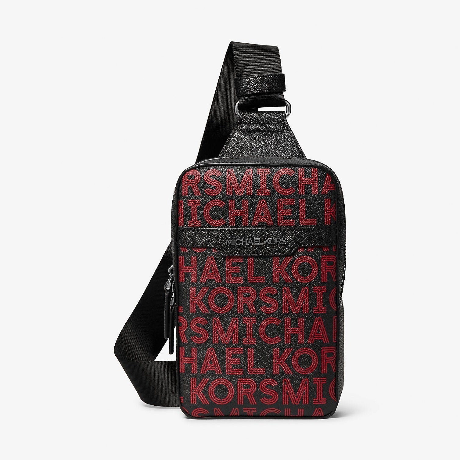 Michael Kors Cooper Medium Graphic Logo Sling Pack Bright Red