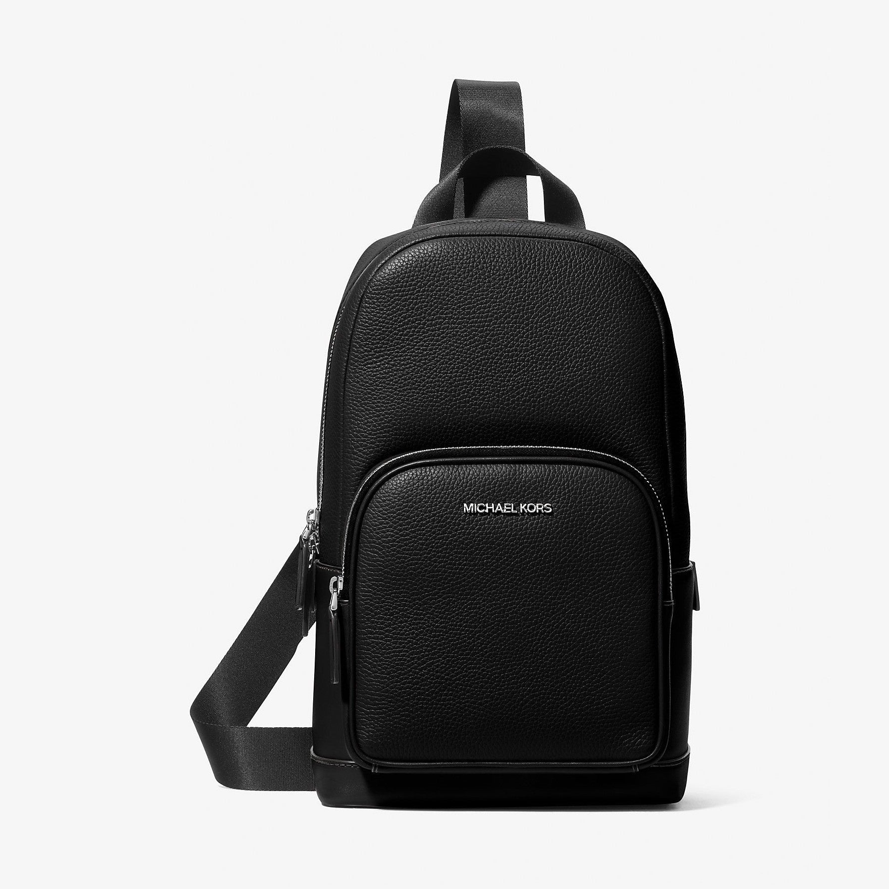 Michael Kors Cooper Pebbled Leather Sling Pack Black – KI-X