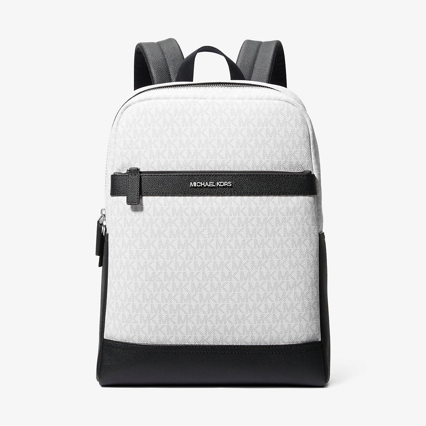 Michael Kors Cooper Medium Signature Logo Backpack Bright Wht