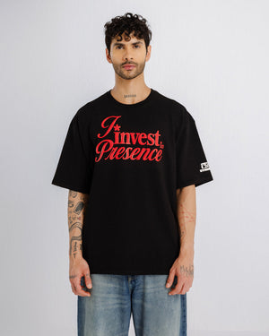 The Presence Tee - Black - Evrhood oversized typographic t-shirt