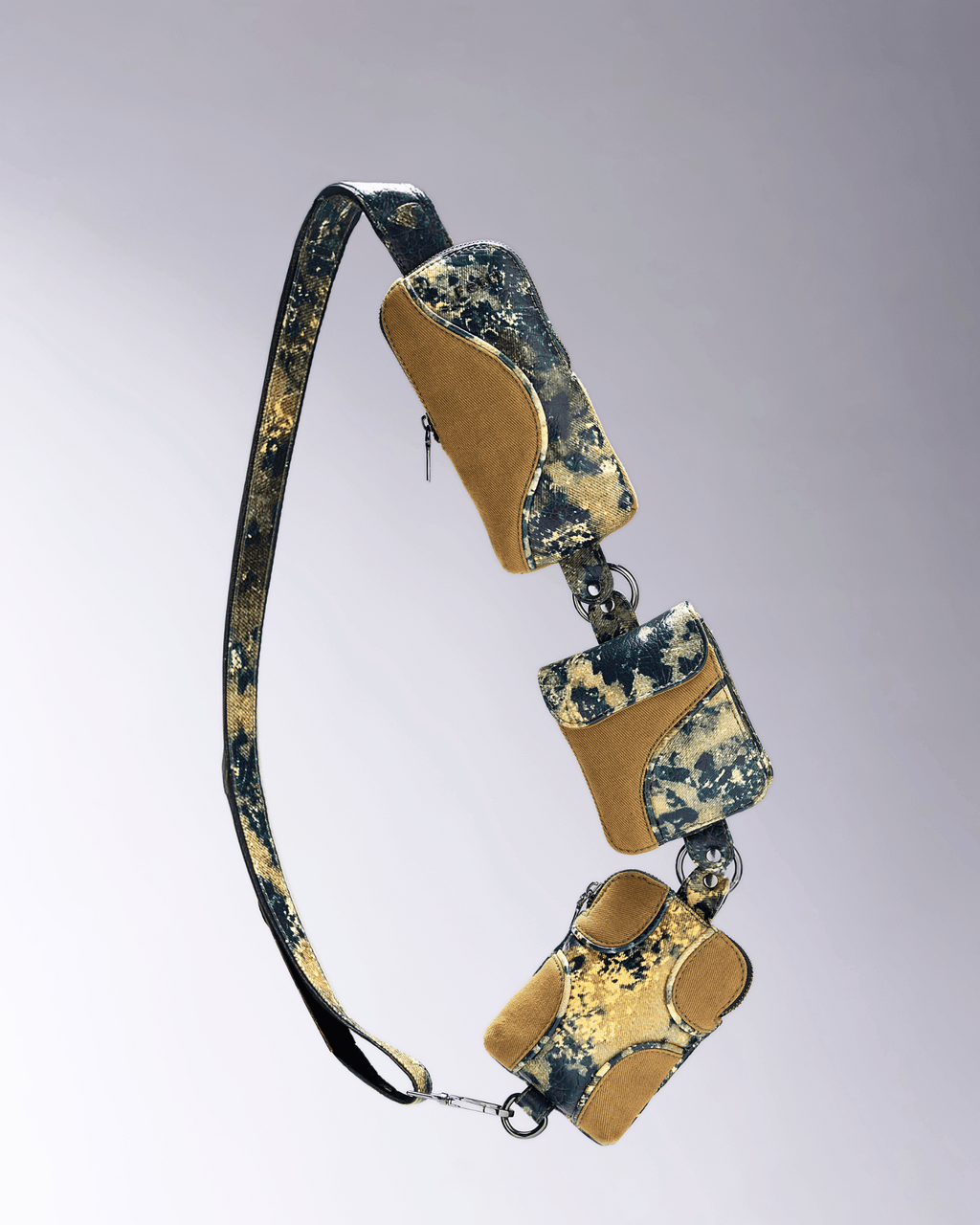 Muddled Cargo Crossbody Belt - Oxidized Olive - Fetti