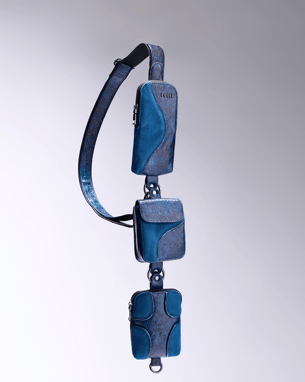 Muddled Cargo Crossbody Belt - Cracked Indigo - Fetti