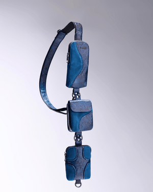 Muddled Cargo Crossbody Belt - Cracked Indigo - Fetti