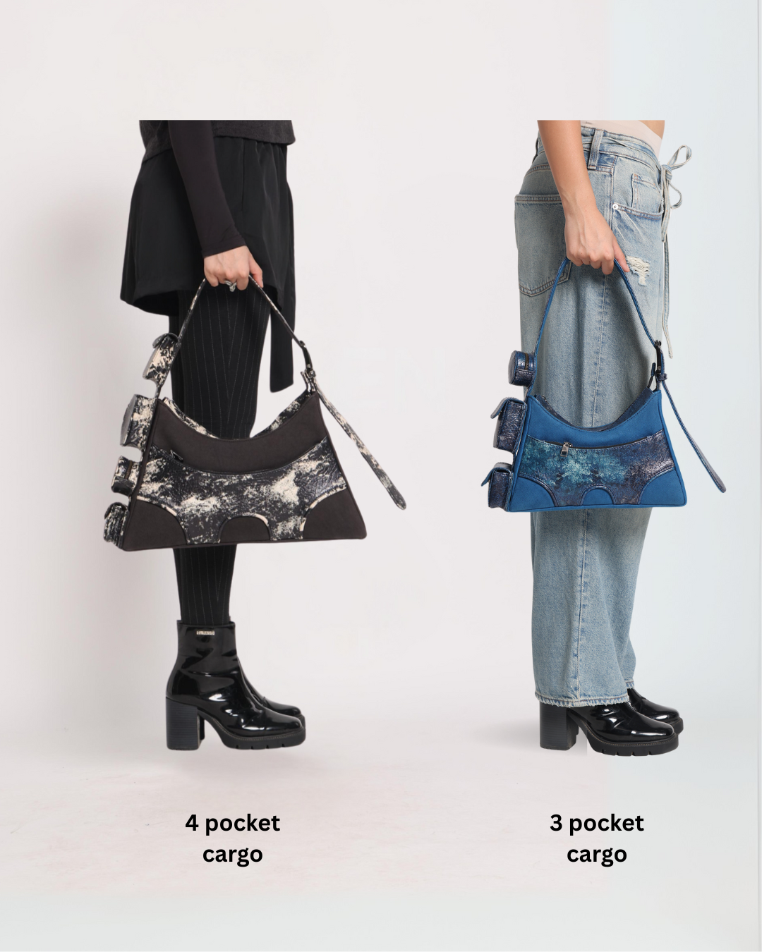 Muddled 3 Pocket Cargo Bag (Small) - Rusted Grain - Fetti