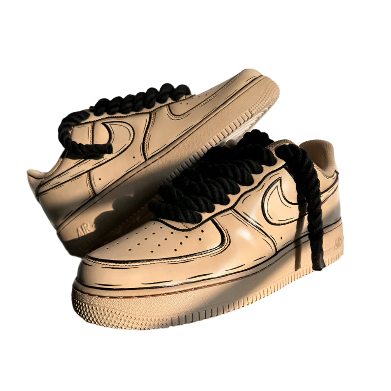 Nike Air Force 1 Low COFFEE BLACK DASH (BLACK ROPE)