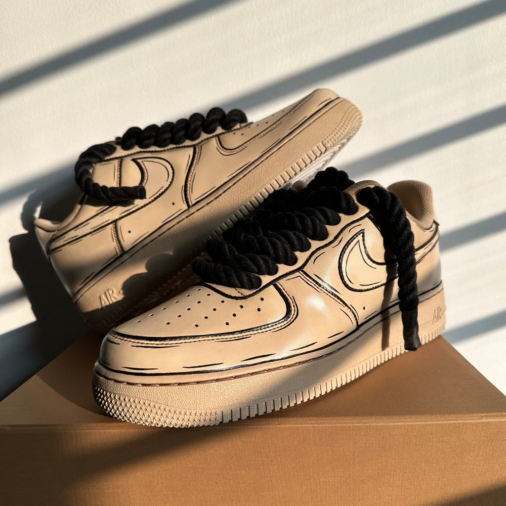 COFFEE BLACK DASH AF1 (BLACK ROPE)