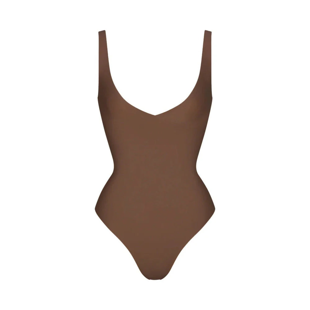 Skims Skims Body Unlined Plunge Thong Bodysuit Jasper