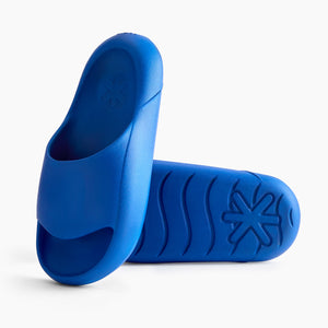 Ludic Sliders in Jamun Blue offering all-day comfort and support