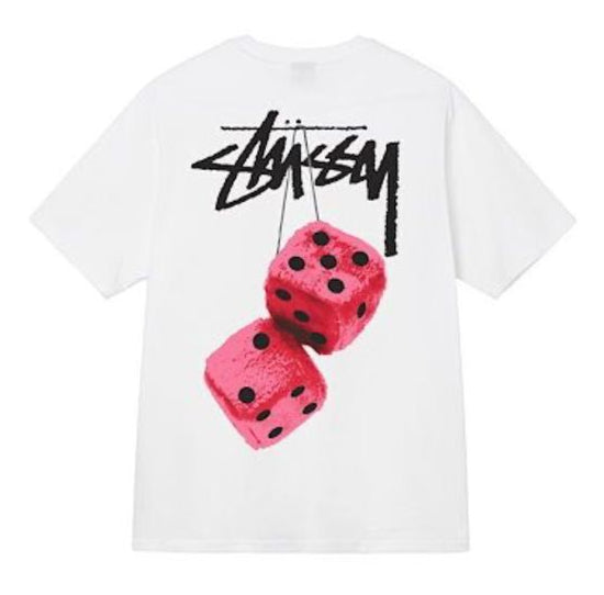 Stussy Fuzzy Dice Tee White