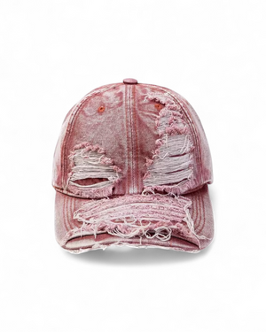 rustic red  Premium Denim Baseball Cap for Men and Women