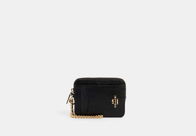 Zip Card Case - Gold/Black