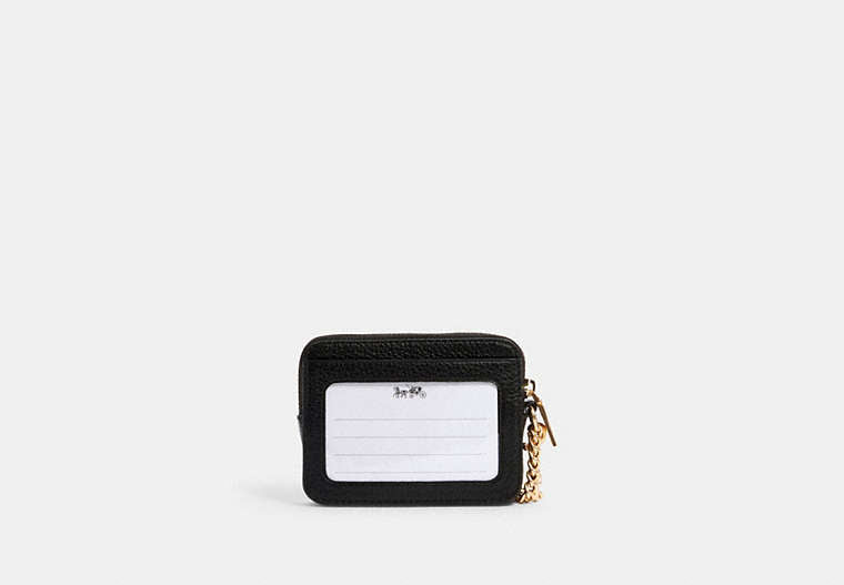 Zip Card Case - Gold/Black