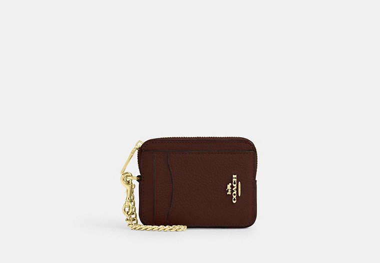Zip Card Case - Gold/Maple