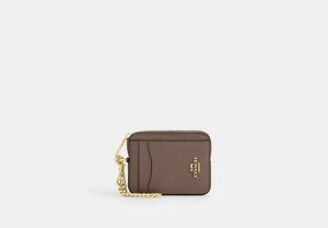 Zip Card Case - Gold/Dark Stone