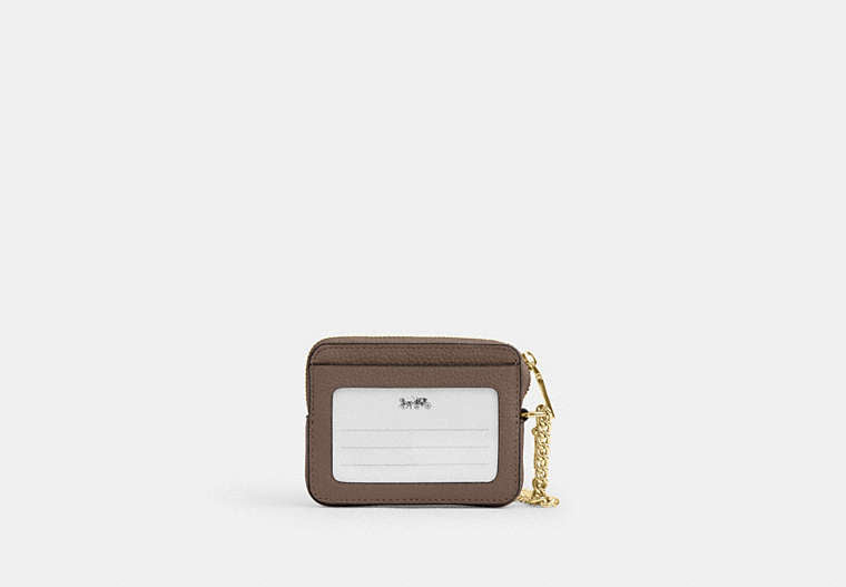 Zip Card Case - Gold/Dark Stone