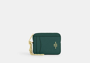 Zip Card Case - Gold/Emerald