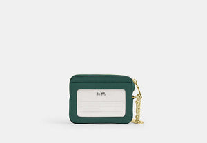 Zip Card Case - Gold/Emerald