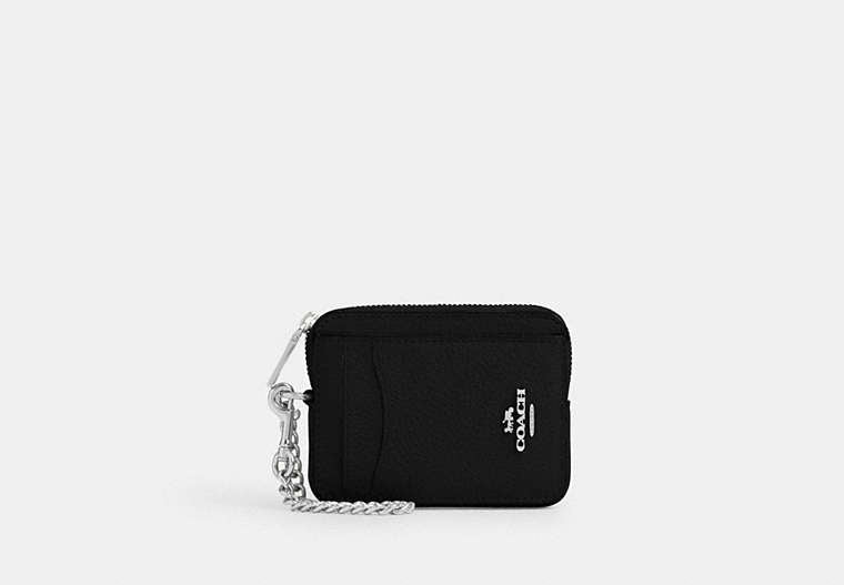 Zip Card Case - Silver/Black
