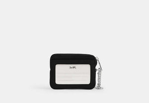Zip Card Case - Silver/Black
