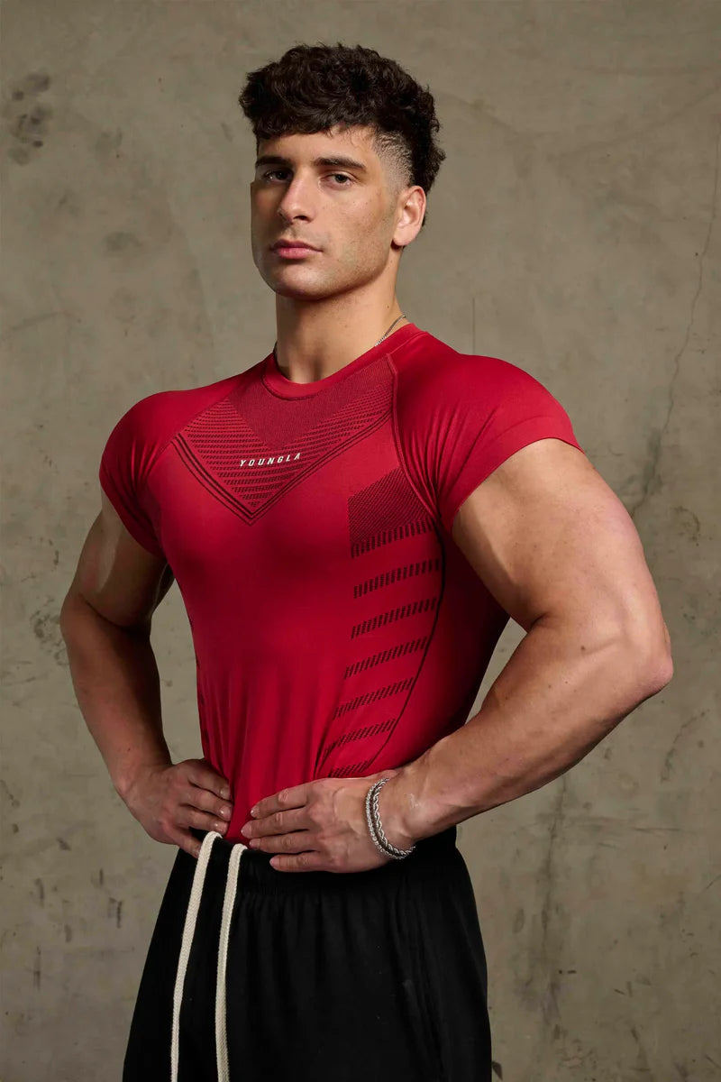 Young La 465 Superhero Compression Tees 'Red'