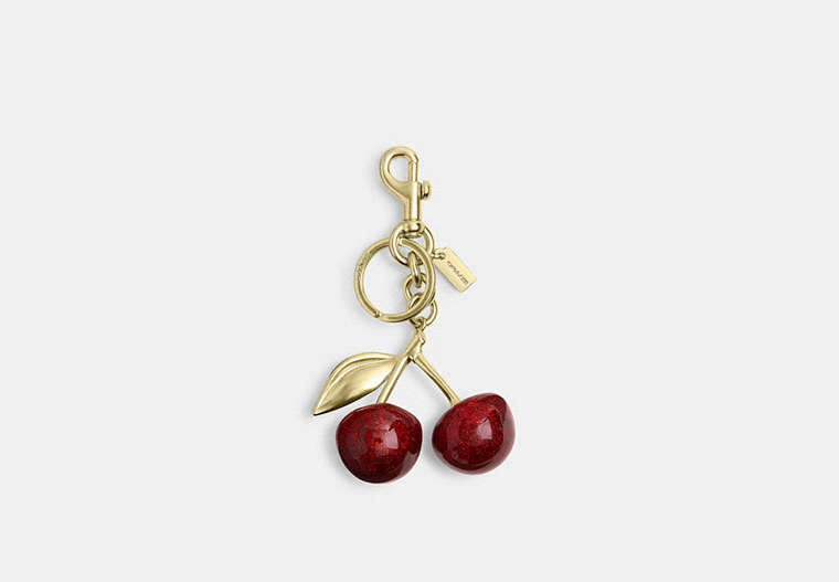 Cherry Bag Charm - Gold/Red Apple
