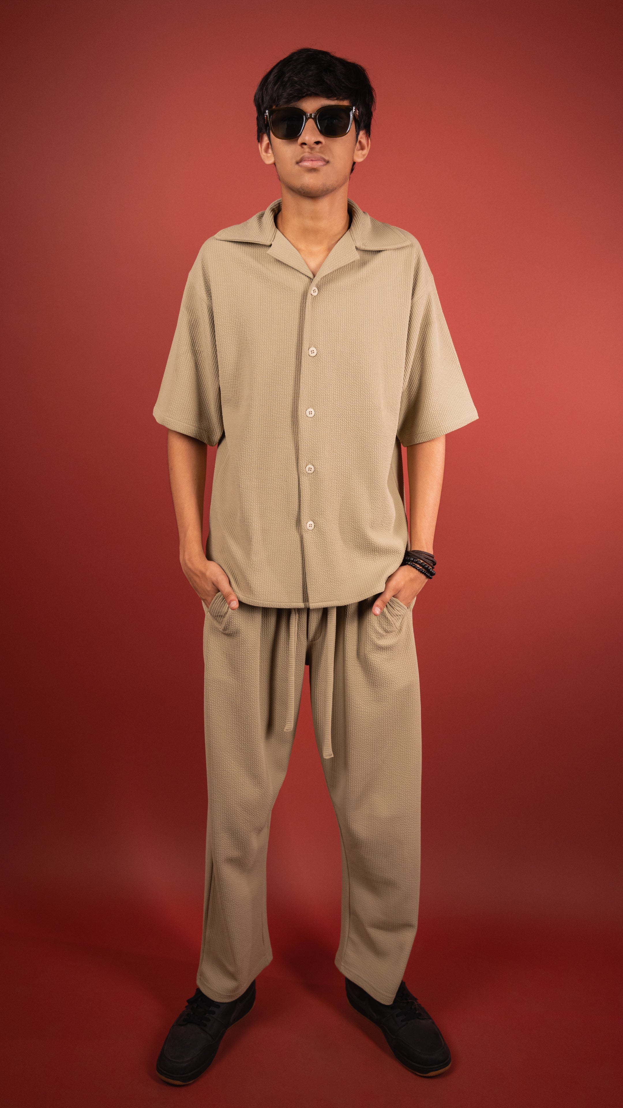 COMFY BEIGE MEN'S CO-ORD SET