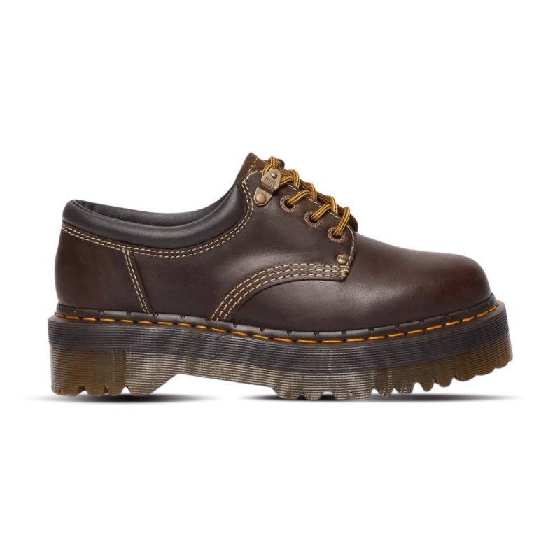 Dr Martens 8053 Arc Crazy Horse Leather Platform Casual Shoes Dark Brown