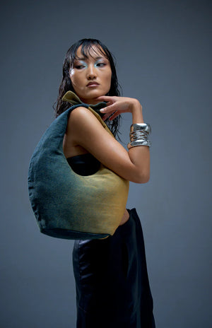 Mélange Hobo Denim Bag - Fetti