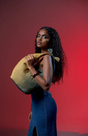 Mélange Hobo Denim Bag - Fetti