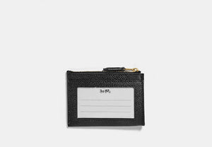 Mini Skinny ID Case In Signature Chenille - Gold/Black
