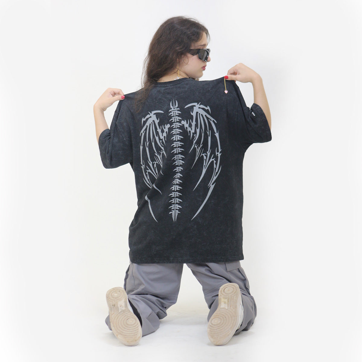 ACID WASH WINGS T-SHIRT