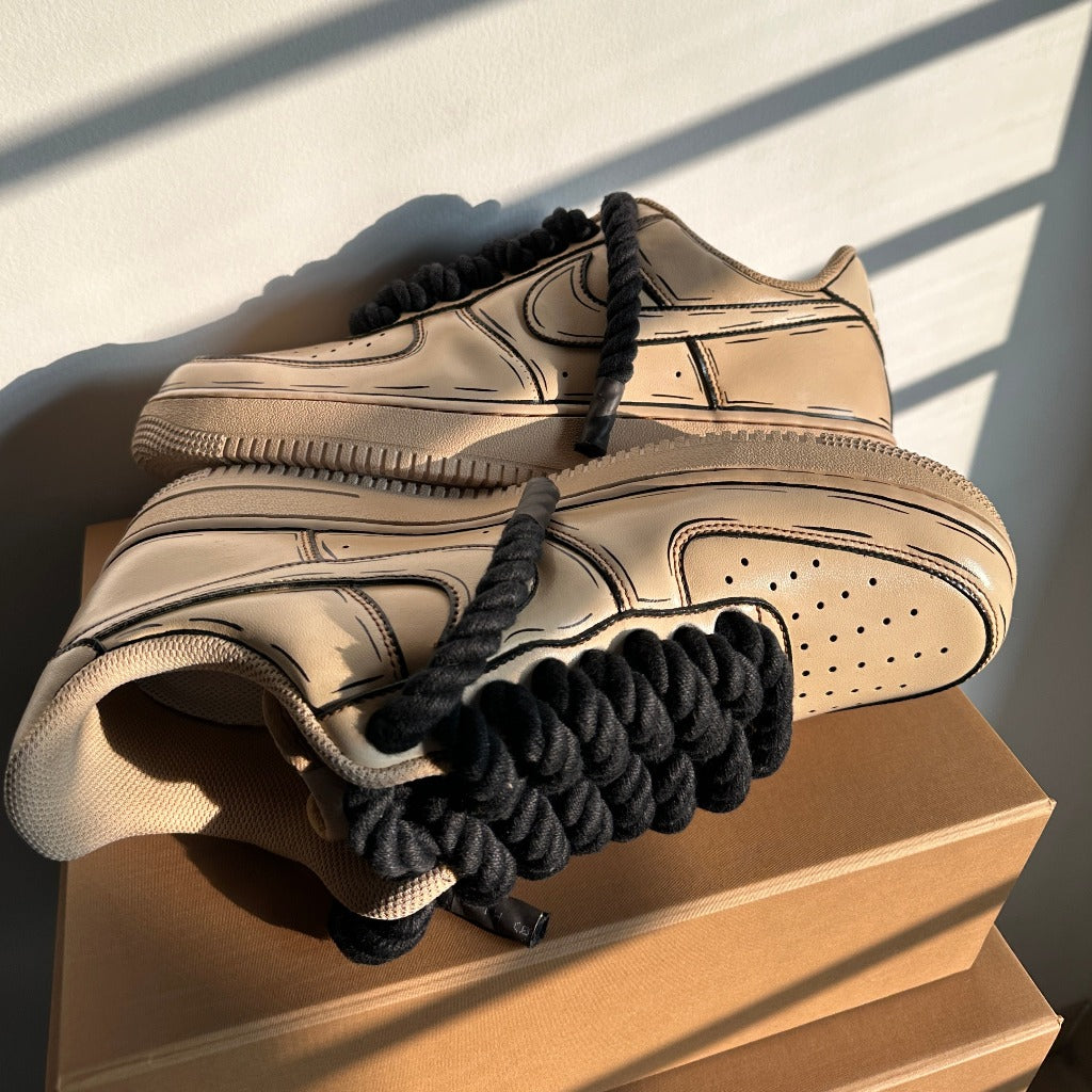 COFFEE BLACK DASH AF1 (BLACK ROPE)