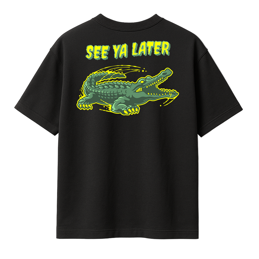 Alligator black puff t-shirt
