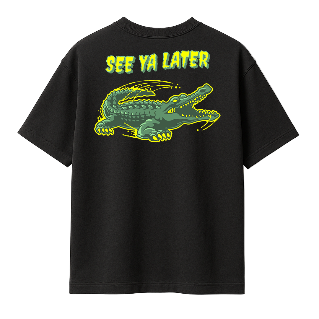 Alligator black puff t-shirt