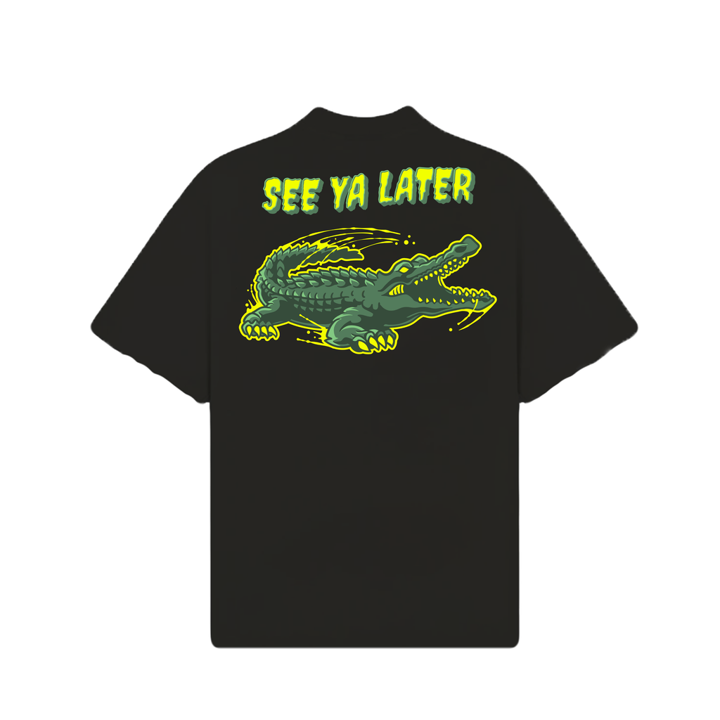 Alligator black puff t-shirt