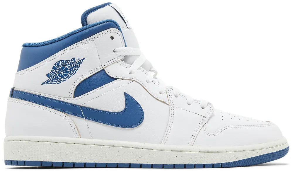 Air Jordan 1 Mid SE White/Industrial Blue-Sail