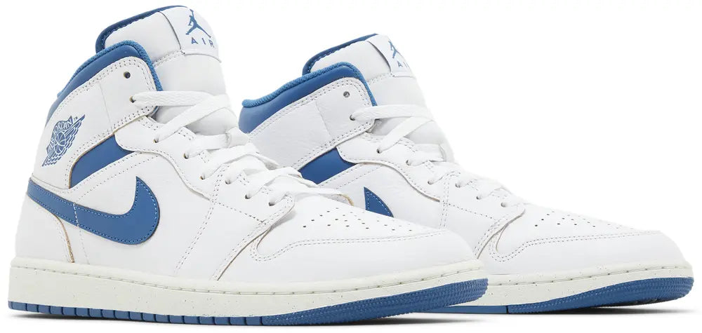 Air Jordan 1 Mid SE White/Industrial Blue-Sail